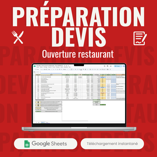 Préparation de devis - Ouverture Restaurant