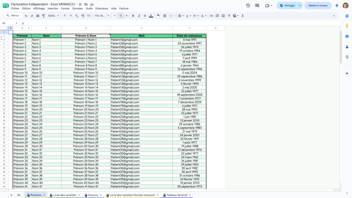Facturation - Professionnel de santé