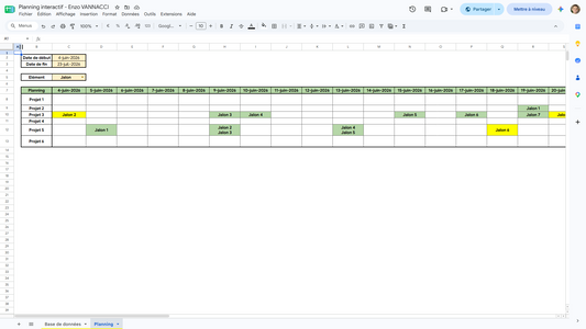 Planning interactif